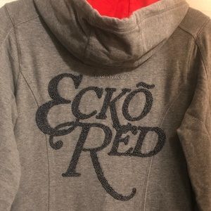 Ecko red jumpsuit, one piece with zipper.